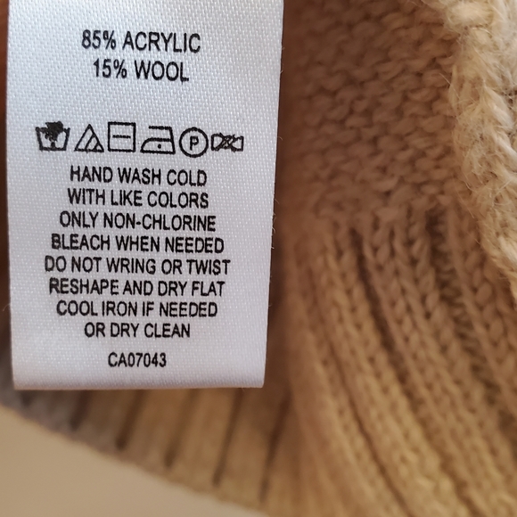 Kenar poncho with collar L/XL, beige color - Picture 11 of 11